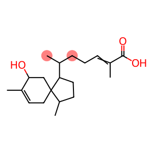2-Heptenoic acid, 6-(9-hydroxy-4,8-dimethylspiro[4.5]dec-7-en-1-yl)-2-methyl-, [1R-[1α(2E,6R*),4β,5β(S*)]]- (9CI)