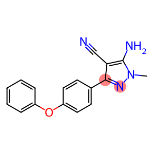 1H-Pyrazole-4-carbonitrile, 5-amino-1-methyl-3-(4-phenoxyphenyl)-