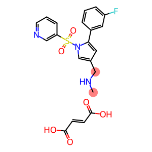 1-(5-(3-fluorophenyl)-1-(pyridin-3-ylsulfonyl)-1H-pyrrol-3-yl)-N- methylmethanamine fumarate