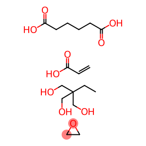 Hexanedioic acid, polymer with 2-ethyl-2-(hydroxymethyl)-1,3-propanediol, oxirane and 2-propenoic acid
