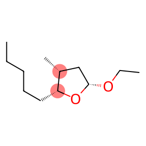 Furan, 5-ethoxytetrahydro-3-methyl-2-pentyl-, (2alpha,3alpha,5alpha)- (9CI)