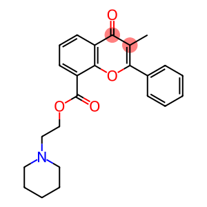Piperidinoethyl 3-methyl-2-phenyl-4-oxo-4H-1-benzopyran-8-carboxylate
