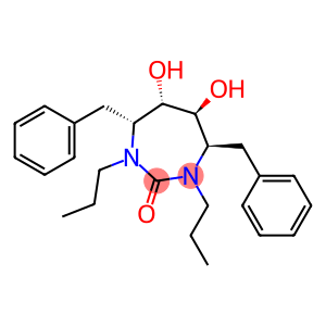 2H-1,3-Diazepin-2-one, hexahydro-5,6-dihydroxy-4,7-bis(phenylmethyl)-1 ,3-dipropyl-, (4R,5S,6S,7R)-