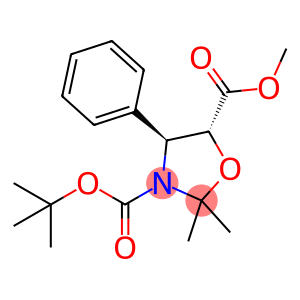 3,5-Oxazolidinedicarboxylic acid, 2,2-dimethyl-4-phenyl-, 3-(1,1-dimethylethyl) 5-methyl ester, (4S,5R)-