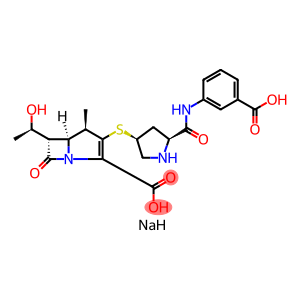 sodium 3-{[(4S)-4-({(4R,5S,6S)-2-carboxy-6-[(1R)-1-hydroxyethyl]-4-methyl-7-oxo-1-azabicyclo[3.2.0]hept-2-en-3-yl}sulfanyl)-L-prolyl]amino}benzoate