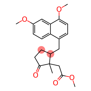 2-[(4,6-Dimethoxy-1-naphtyl)methyl]-1-methyl-5-oxocyclopentaneacetic acid methyl ester