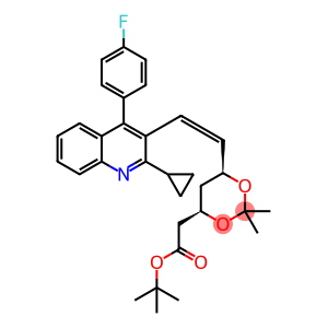 顺式异构体(3R,5S,6Z)-7-[2-环丙基-4-(4-氟苯基)-3-喹啉-基]-2,2-二甲基-1,3-二氧六环-6-庚烯酸叔丁酯