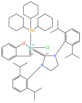 [1,3-Bis(2,6-di-i-propylphenyl)imidazolidin-2-ylidene)(tricyclohexylphosphine)-(2-oxobenzylidene)ruthenium(II) chloride LatMet SIPr