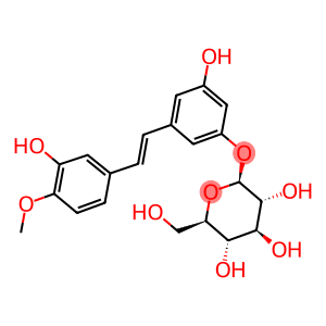 3-Hydroxy-5-(2-(3-hydroxy-4-methoxyphenyl)vinyl)phenyl-beta-D-glucopyranoside