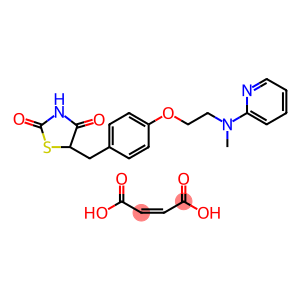 5-{p-[2-(methyl-2-pyridylamino)ethoxy]benzyl}-2,4-thiazolidinedione maleate