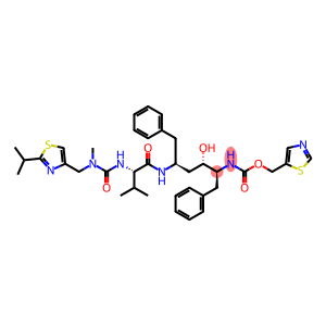 thiazol-5-ylmethyl (2S,3S,5S)-3-hydroxy-5-((S)-2-(3-((2-isopropylthiazol-4-yl)methyl)-3-methylureido)-3-methylbutanamido)-1,6-diphenylhexan-2-ylcarbamate