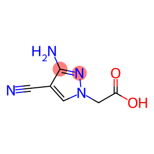 1H-Pyrazole-1-aceticacid,3-amino-4-cyano-(9CI)