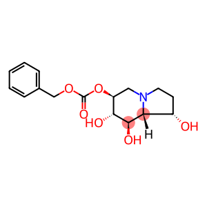Carbonic acid, octahydro-1,7,8-trihydroxy-6-indolizinyl phenylmethyl ester, 1S-(1.alpha.,6.beta.,7.alpha.,8.beta.,8a.beta.)-