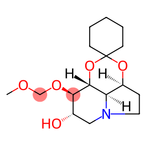 Spirocyclohexane-1,2-1,3dioxino4,5,6-hiindolizin-8-ol, octahydro-9-(methoxymethoxy)-, 3aS-(3a.alpha.,8.alpha.,9.beta.,9a.beta.,9b.alpha.)-