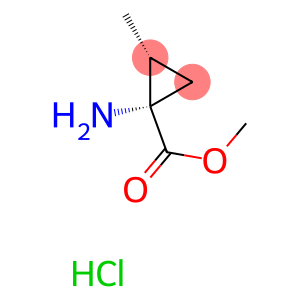 Cyclopropanecarboxylic acid, 1-amino-2-methyl-, methyl ester, hydrochloride, trans- (9CI)