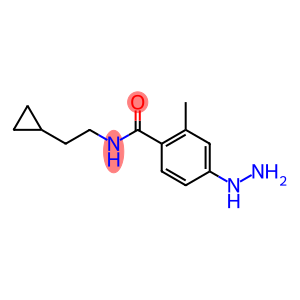 N-(2-Cyclopropylethyl)-4-hydrazinyl-2-methylbenzamide