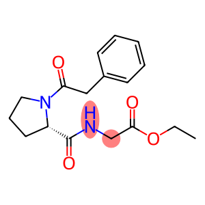 Glycine, N-(1-(phenylacetyl)-L-prolyl)-, ethyl ester