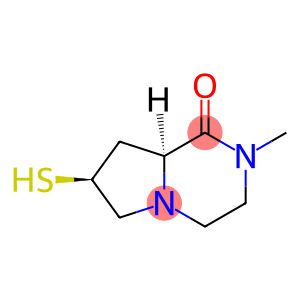 Pyrrolo[1,2-a]pyrazin-1(2H)-one, hexahydro-7-mercapto-2-methyl-, (7S-trans)- (9CI)