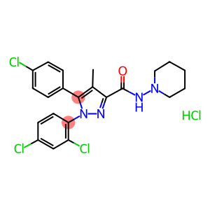 5-(4-氯苯基)-1-(2,4-二氯苯基)-4-甲基-N-(1-哌啶基)-1H-吡唑-3-甲酰胺盐酸盐