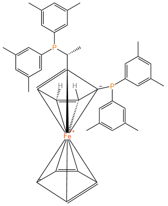 Ferrocene, 1-[bis(3,5-dimethylphenyl)phosphino]-2-[(1R)-1-[bis(3,5-dimethylphenyl)phosphino]ethyl]-, (1S)-