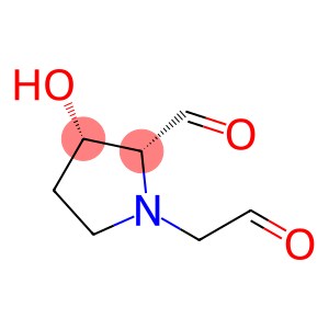 1-Pyrrolidineacetaldehyde, 2-formyl-3-hydroxy-, (2R-cis)- (9CI)