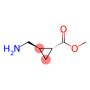 Cyclopropanecarboxylic acid, 2-(aminomethyl)-, methyl ester, trans- (9CI)