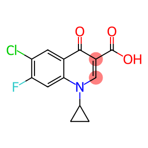 3-Quinolinecarboxylic acid, 6-chloro-1-cyclopropyl-7-fluoro-1,4-dihydro-4-oxo-