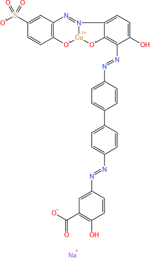 Cuprate(2-), 5-4-2-(hydroxy-.kappa.O)-6-hydroxy-3-2-(hydroxy-.kappa.O)-5-sulfophenylazo-.kappa.N1phenylazo1,1-biphenyl-4-ylazo-2-hydroxybenzoato(4-)-, disodium