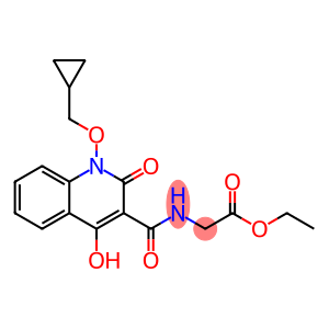 Glycine, N-[[1-(cyclopropylmethoxy)-1,2-dihydro-4-hydroxy-2-oxo-3-quinolinyl]carbonyl]-, ethyl ester