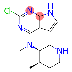 7H-Pyrrolo[2,3-d]pyrimidin-4-amine, 2-chloro-N-methyl-N-[(3R,4R)-4-methyl-3-piperidinyl]-