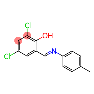 2,4-dichloro-6-{[(4-methylphenyl)imino]methyl}phenol