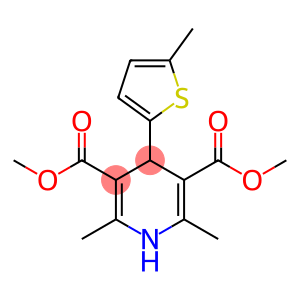 2,6-dimethyl-4-(5-methyl-2-thienyl)-1,4-dihydropyridine-3,5-dicarboxylic acid dimethyl ester