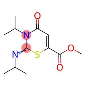 3,4-Dihydro-3-isopropyl-2-(isopropylimino)-4-oxo-2H-1,3-thiazine-6-carboxylic acid methyl ester