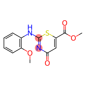 3,4-Dihydro-2-[(o-methoxyphenyl)imino]-4-oxo-2H-1,3-thiazine-6-carboxylic acid methyl ester