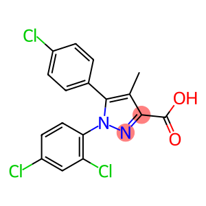 5-(4-CHLORO-PHENYL)-1-(2,4-DICHLORO-PHENYL)-4-METHYL-1H-PYRAZOLE-3-CARBOXYLIC ACID