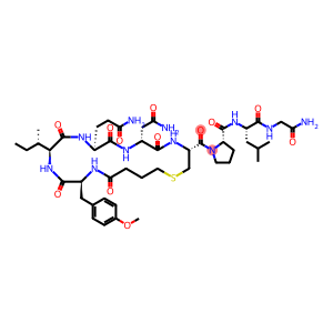 Glycinamide, N-(4-mercapto-1-oxobutyl)-O-methyl-L-tyrosyl-L-isoleucyl-L-glutaminyl-D-asparaginyl-L-cysteinyl-L-prolyl-L-leucyl-, cyclic (1→5)-thioether