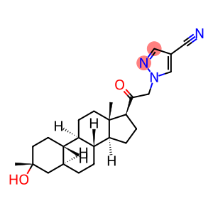 1H-Pyrazole-4-carbonitrile, 1-[(3α,5α)-3-hydroxy-3-methyl-20-oxo-19-norpregnan-21-yl]-