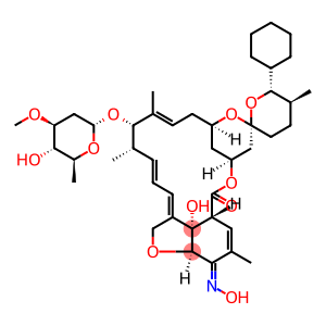 25-Cyclohexyl-25-de(1-methylpropyl)-5-deoxy-22 23-dihydro-5-(hydroxyimino)-avermectin B1 monosaccharide