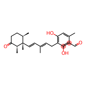 Benzaldehyde, 2,4-dihydroxy-6-methyl-3-[(2E,4E)-3-methyl-5-[(1R,2R,6R)-1,2,6-trimethyl-3-oxocyclohexyl]-2,4-pentadien-1-yl]-