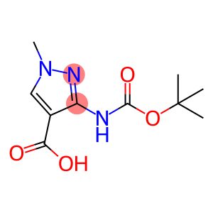 1H-Pyrazole-4-carboxylic acid, 3-[[(1,1-dimethylethoxy)carbonyl]amino]-1-methyl-
