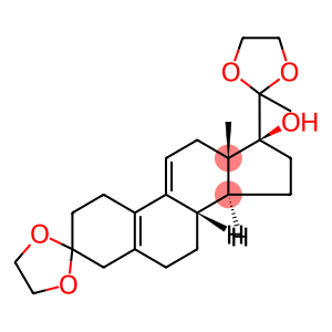 19-Norpregna-5(10),9(11)-diene-3,20-dione, 17-hydroxy-, cyclic 3,20-bis(1,2-ethanediyl acetal), (17α)-