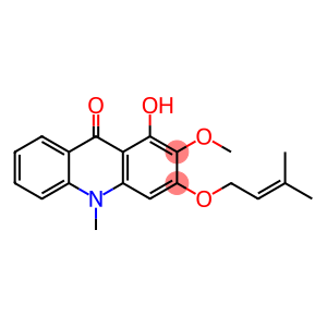 9(10H)-Acridinone, 1-hydroxy-2-methoxy-10-methyl-3-[(3-methyl-2-buten-1-yl)oxy]-
