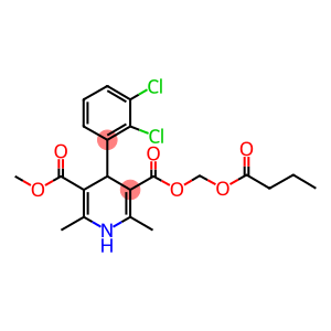 (butanoyloxy)methyl methyl (4R)-4-(2,3-dichlorophenyl)-2,6-dimethyl-1,4-dihydropyridine-3,5-dicarboxylate