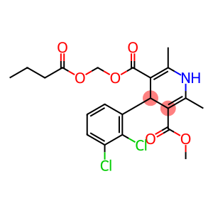 3,5-Pyridinedicarboxylicacid, 4-(2,3-dichlorophenyl)-1,4-dihydro-2,6-dimethyl-, 3-methyl5-[(1-oxobutoxy)methyl] ester