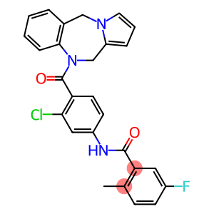 N-[3-Chloro-4-(10,11-dihydro-5H-pyrrolo[2,1-c][1,4]benzodiazepin-10-ylcarbonyl)phenyl]-5-fluoro-2-methylbenzamide
