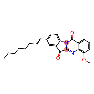 Indolo[2,1-b]quinazoline-6,12-dione,  4-methoxy-8-(1-octenyl)-  (9CI)