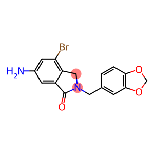 6-amino-2-(2H-1,3-benzodioxol-5-ylmethyl)-4-bromo-2,3-dihydro-1H-isoindol-1-one