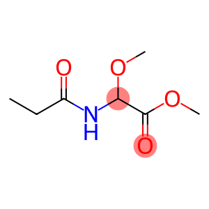 Acetic  acid,  methoxy[(1-oxopropyl)amino]-,  methyl  ester  (9CI)