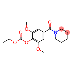 Carbonic acid, ethyl ester, ester with 1-(4-hydroxy-3,5-dimethoxybenzoyl)piperidine (7CI,8CI)
