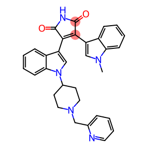 1H-Pyrrole-2,5-dione, 3-(1-methyl-1H-indol-3-yl)-4-(1-(1-(2-pyridinylmethyl)-4-piperidinyl)-1H-indol-3-yl)-